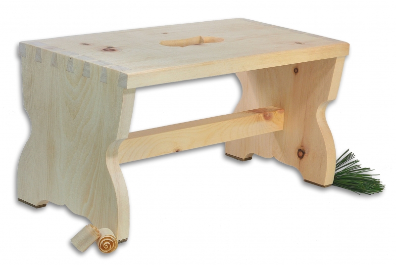 Schemel aus Zirbenholz